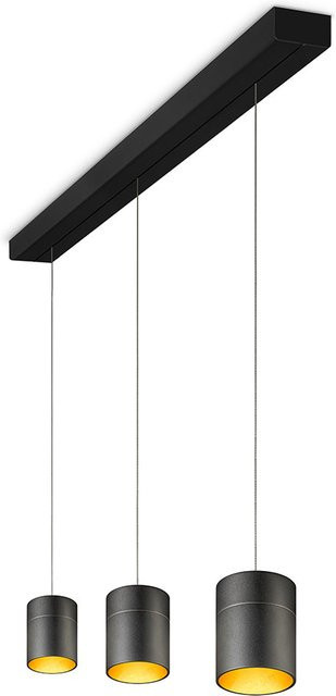 Oligo Tudor M LED-Pendelleuchte 3-flammig Schwarz matt/Blattgold mit Tunable White und unsichtbarer Höhenverstellung - Bild 1