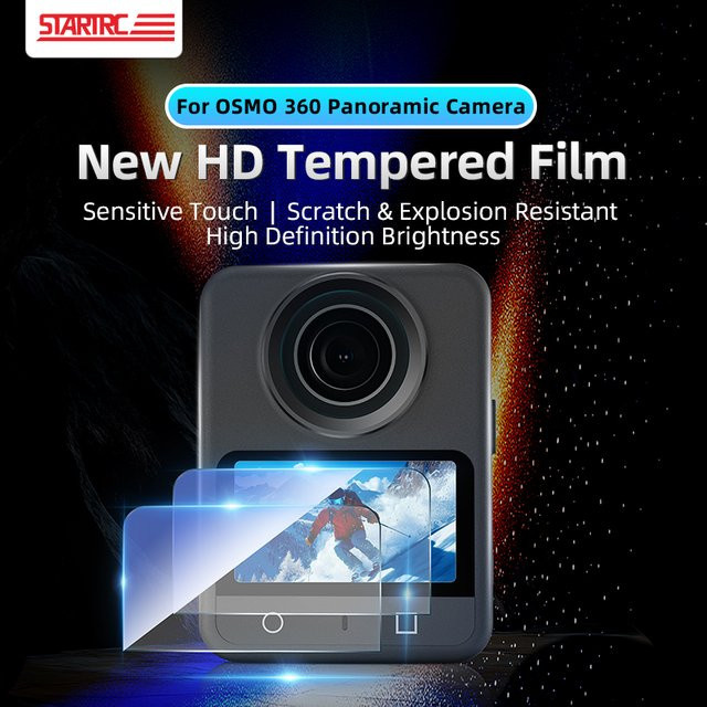 DJI OSMO 360 Displayschutzfolie aus gehärtetem Glas, transparent, Objektivschutz und HD-Schutzfolie - Bild 1
