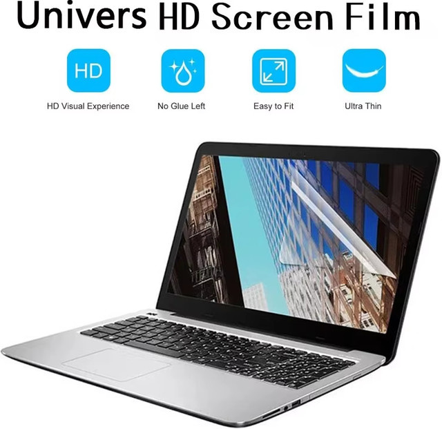 OUYUANSU Notebook-Bildschirmschutzfolie transparent für 13,6 bis 15,6 Zoll Displays mit 16:9 Verhältnis - Bild 1