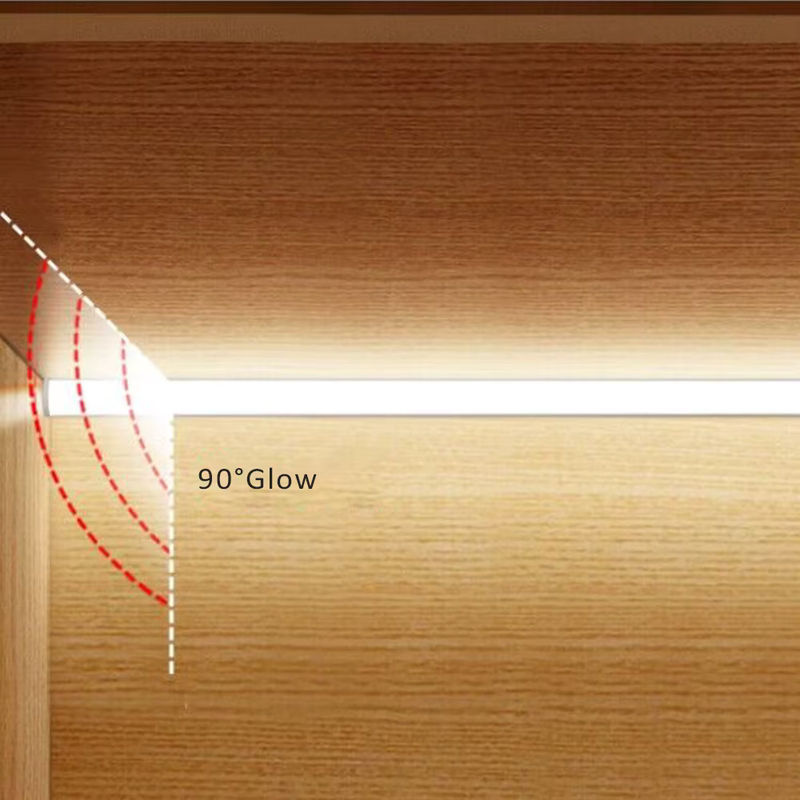 MJJC LED-Aluminiumprofil in V-Form für Bandleuchten, Schwarz-Silber, Länge: 44 cm - Bild 5