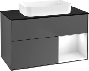 V&B Waschtischunterschrank Finion in Anthrazit lackiert, Breite: 100 cm, Tiefe: 60,3 cm - Bild 1