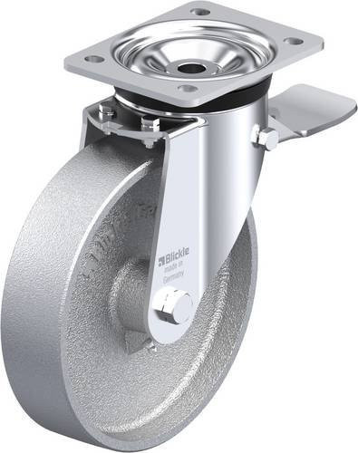 Blickle LK-G 200G-ST Lenkrolle mit Feststeller, verzinkter Stahl, Rad-Durchmesser: 20 cm, Tragfähigkeit: 600 kg - Bild 1