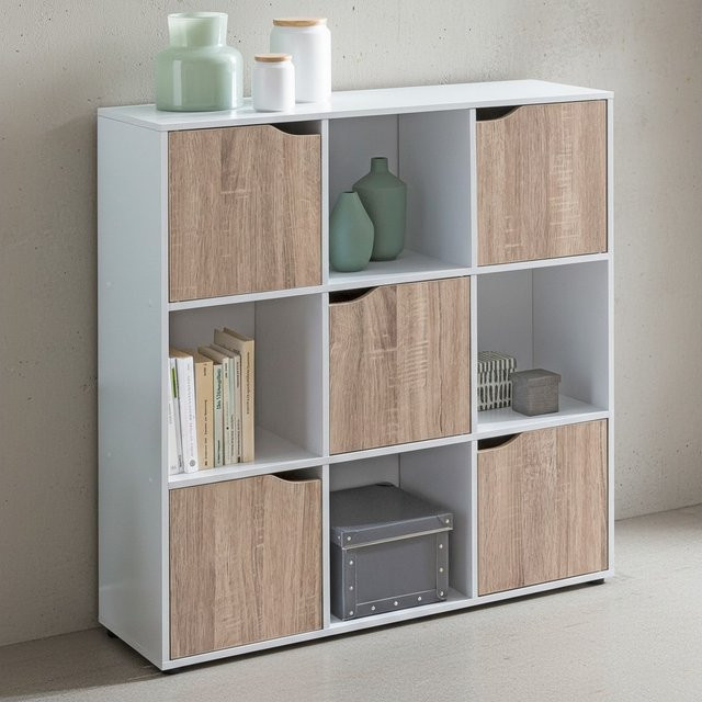 KADIMA DESIGN Standregal mit 9 Fächern in Weiß, B/H/T: 89 x 91 x 29 cm - Bild 1