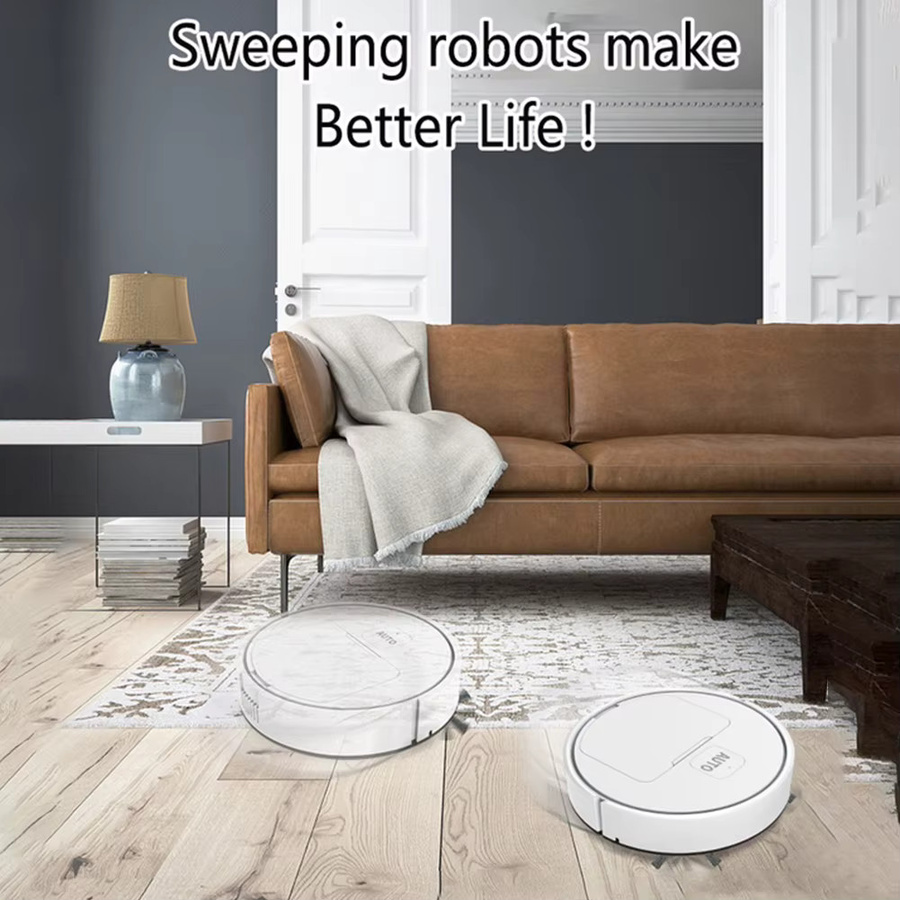 VKTECH Saugroboter und Wischroboter in Weiß mit 1000 Pa Saugkraft, 75 Min. Laufzeit und spezieller Funktion für Tierhaare - Bild 3