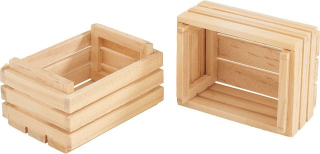 VBS Miniatur Holz-Obststiege, 2-teiliges Set - Bild 1