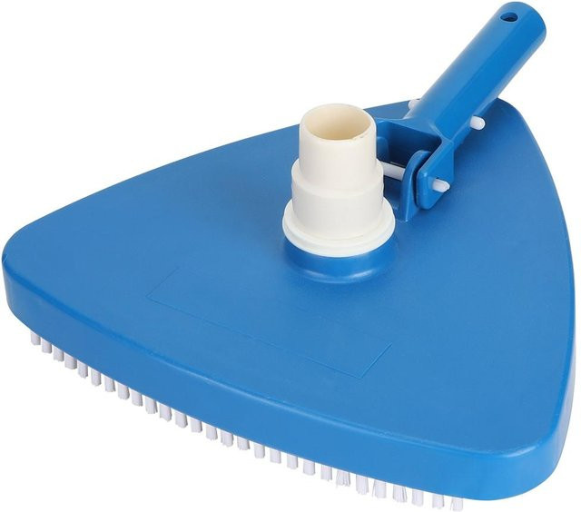 TOMTOP JMS Tragbarer beschwerter Schwimmbad Staubsaugerkopf in Dreiecksform mit Bürste, Blau - Bild 1