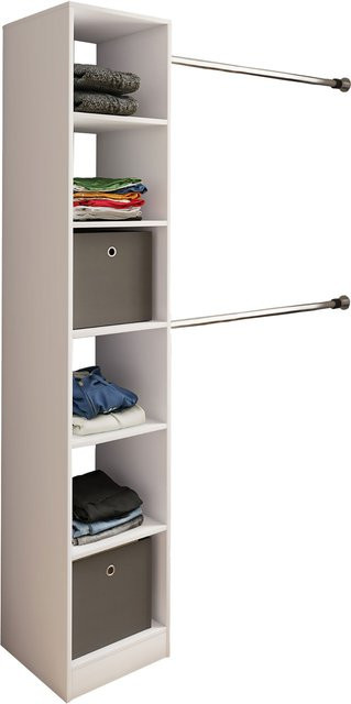 VCM Kleiderregal Dacho mit 2 Stangen in Weiß, B/T/H: 40 x 38 x 194 cm - Bild 1