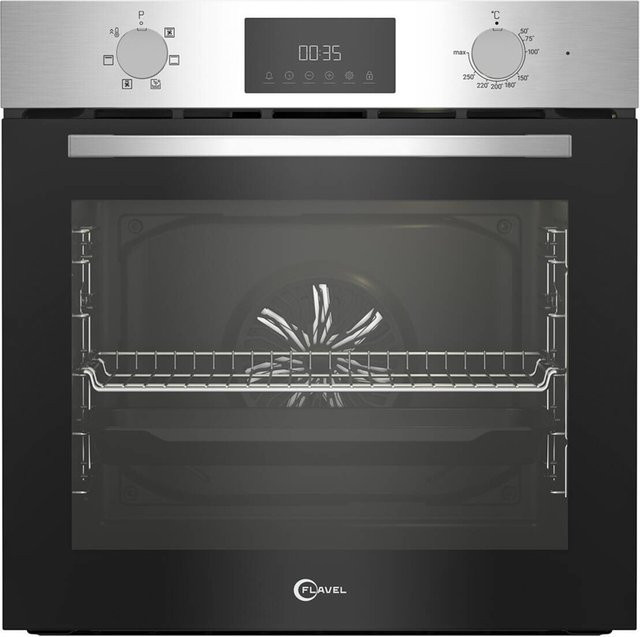 Flavel Einbaubackofen FLIE22300RX in Edelstahl, Elektrobackofen mit Heißluft, Grill und Ober-/Unterhitze, Energieeffizienzklasse A+++, Breite: 59,4 cm, Höhe: 59,5 cm, Tiefe: 56,7 cm - Bild 1