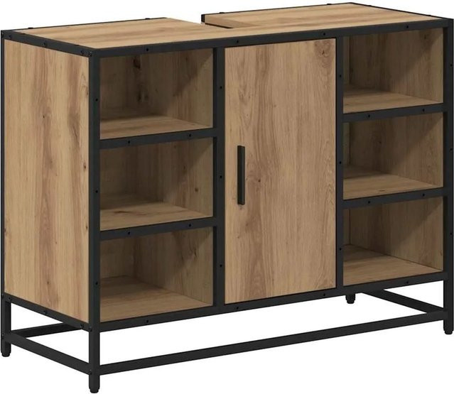 vidaXL Badezimmerschrank Artisan-Eiche in Braun, B/T/H: 80 x 33 x 60 cm - Bild 1