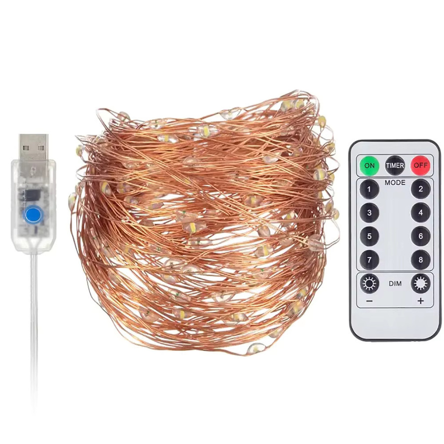 OSIDEN USB LED Lichterkette aus Kupferdraht mit Fernbedienung und 8 Beleuchtungsmodi für Weihnachtsdekoration und Home Decor - Bild 5