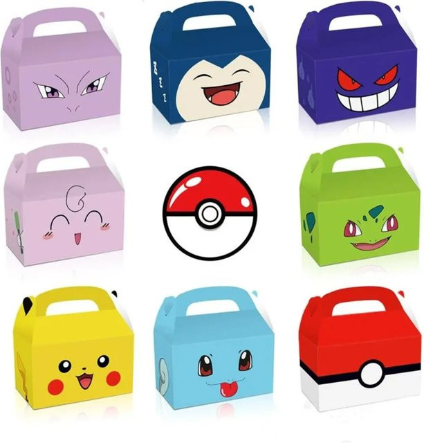 Pokémon Pikachu Geschenkboxen aus Papier für deine Geburtstagsparty und Kinderfeste - Bild 1