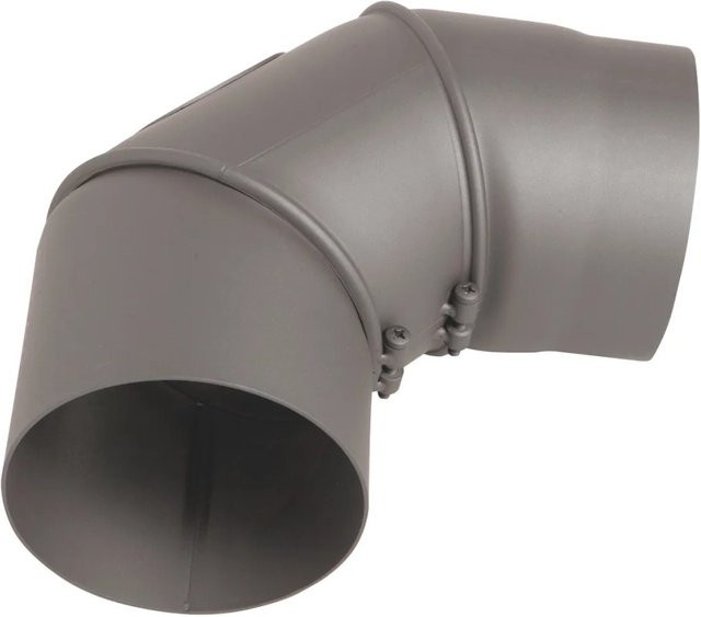 OBI Rauchrohrbogen 90 Grad Ø 150 mm in Grau aus Stahl - Bild 1