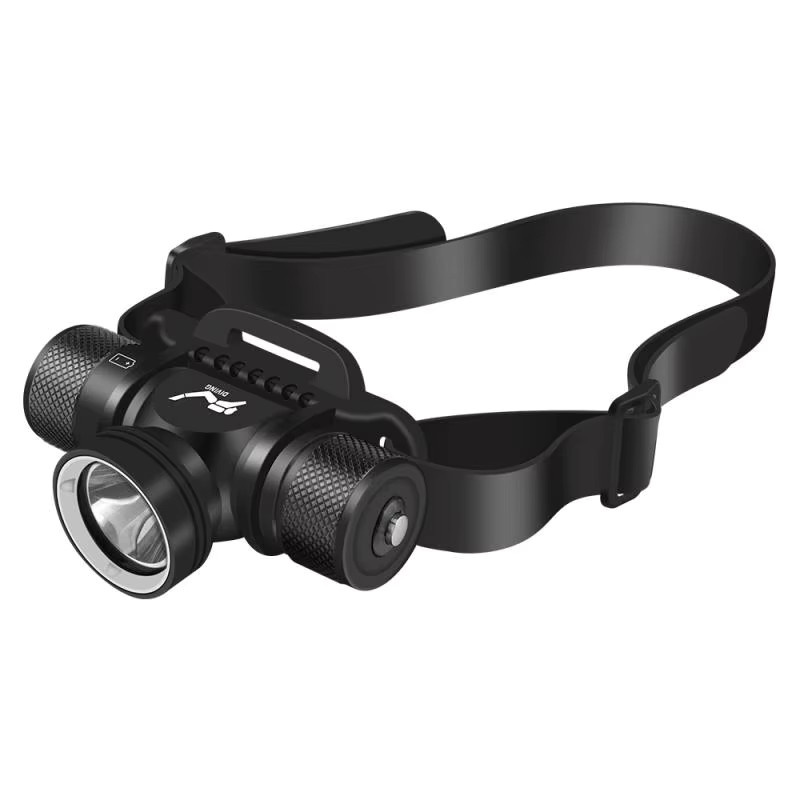 BORUiT HP900 Tauchscheinwerfer in Schwarz aus Aluminiumlegierung mit 800 Lumen und IPX8 Wasserdichtigkeit für Angeln und Camping - Bild 4