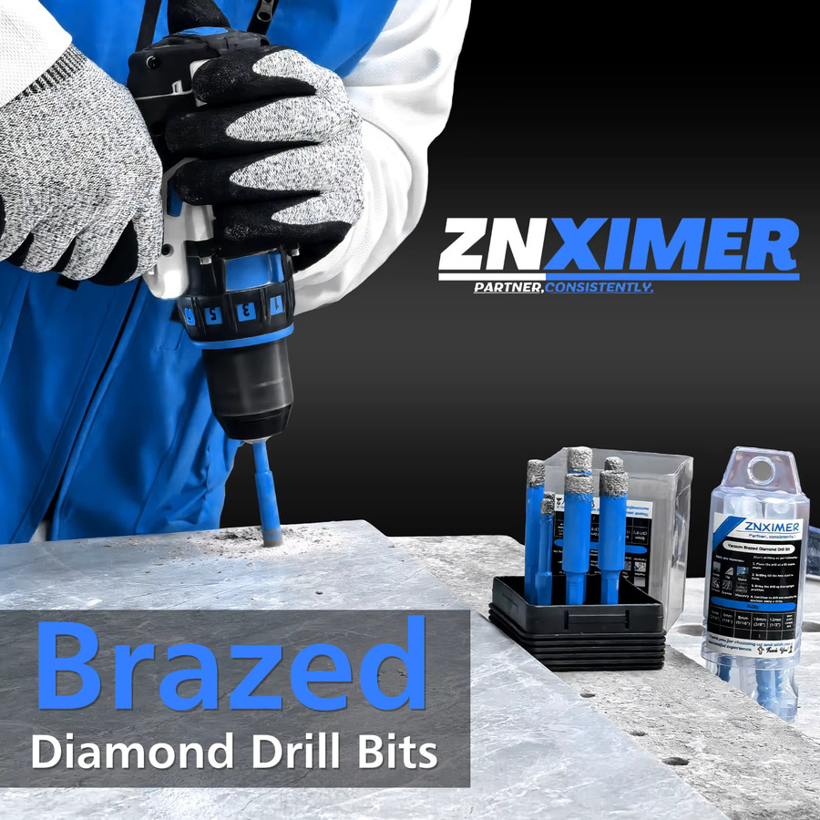 ZNXIMER Diamantbohrer mit Sechskantschaft für verglaste Fliesen, Granit und Marmor, 5–16 mm - Bild 2