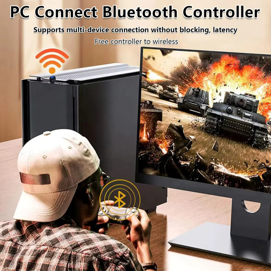 kebidumei USB Bluetooth 5.4 Adapter 5.3 Audio Dongle Wireless Receiver und Sender für PC und Laptop treiberlos - Bild 3