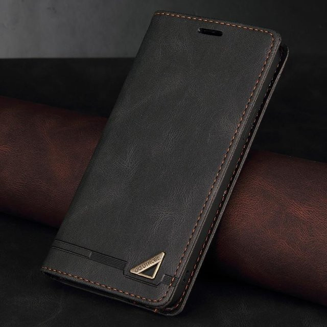 Sony Xperia Lederhülle Anti-Diebstahl Brieftasche in Schwarz - Bild 1
