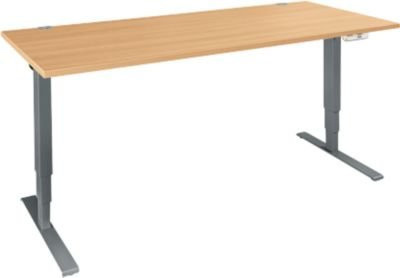 Schäfer Shop Genius Schreibtisch AERO FLEX elektrisch höhenverstellbar Buche/anthrazit mit Memorypanel Breite: 160 cm - Bild 1