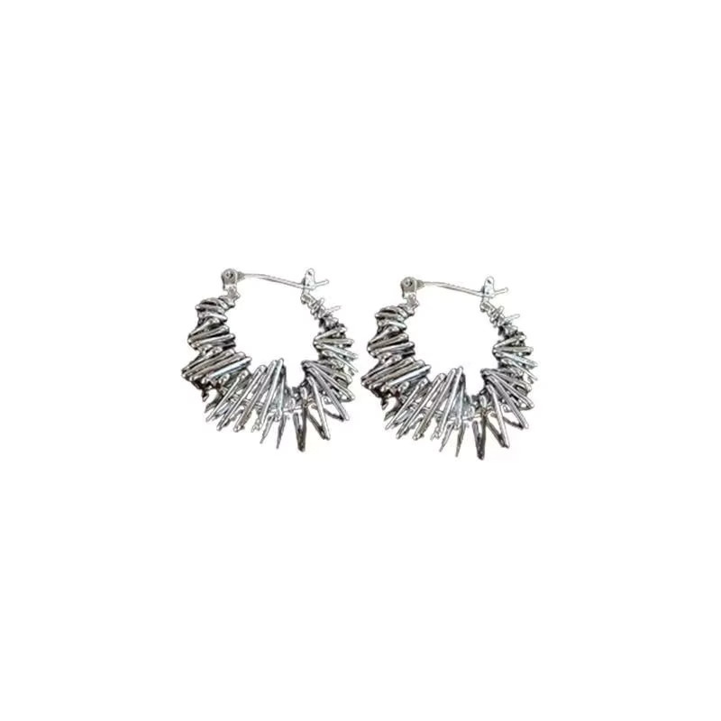 laoloutian Ohrringe, Silber, Spirale Hoop, Damen - Bild 5