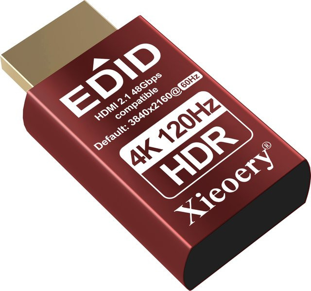 xieoery HDMI Dummy-Stecker 4K UHD 120Hz EDID-Emulator virtueller Monitoradapter in Schwarz - Bild 1