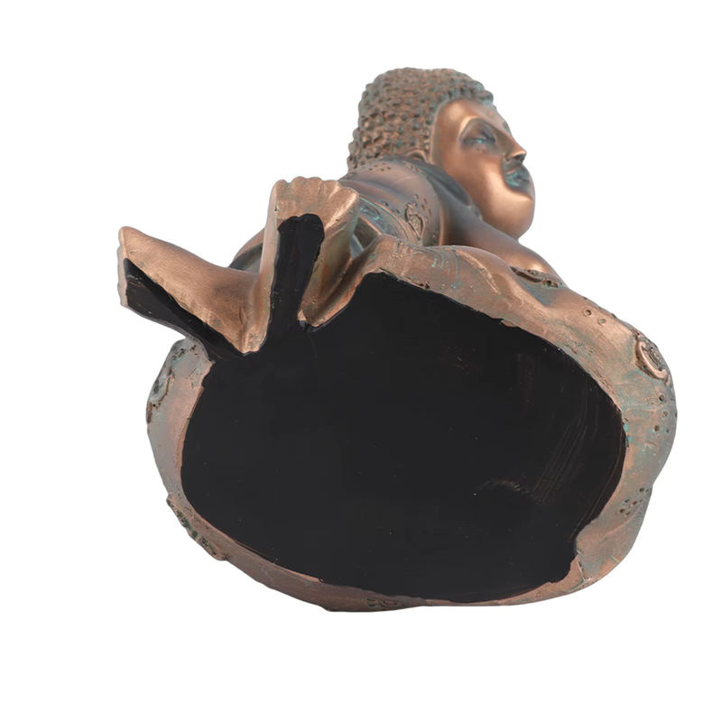 TOPINCN Buddha Statue im orientalischen Stil aus Kunstharz in Braun als dekoratives Ornament für dein Wohnzimmer oder Schlafzimmer - Bild 5