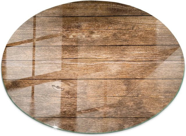 Tulup Couchtischplatte aus Glas in Braun, quadratisch, B/T: 100 x 100 cm - Bild 1