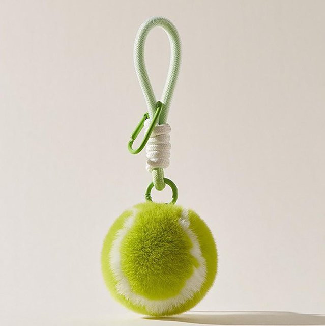 Linyi toy Schlüsselanhänger Plüschball, beige, Unisex - Bild 1