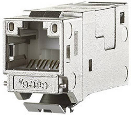 Metz Connect E-DAT Modul Keystone Cat.6A Ethernet LAN in Silber - Bild 1