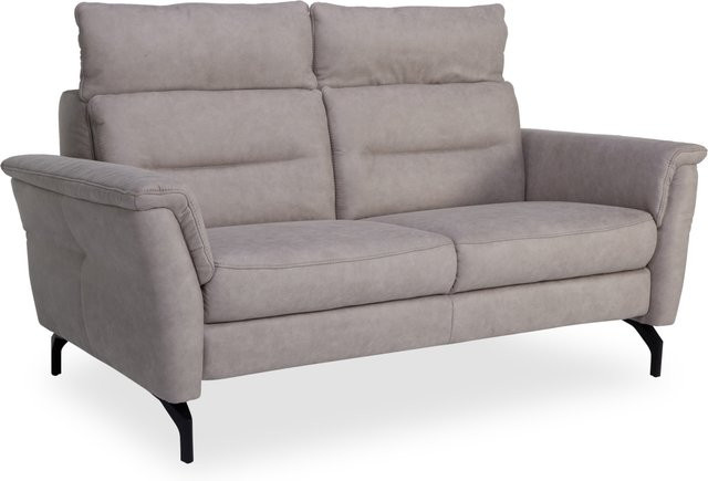 2 Sitzer Sofa MONDO VELORIA in Grau mit klappbaren Armlehnen und Federkern - Bild 1