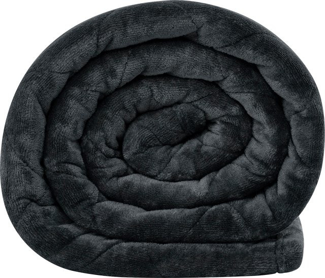 WOLTU Charcoal Gewichtsdecke für Erwachsene, reversible Anti-Stress-Therapiedecke mit Flausch-Effekt, Farbe: Grau - Bild 1
