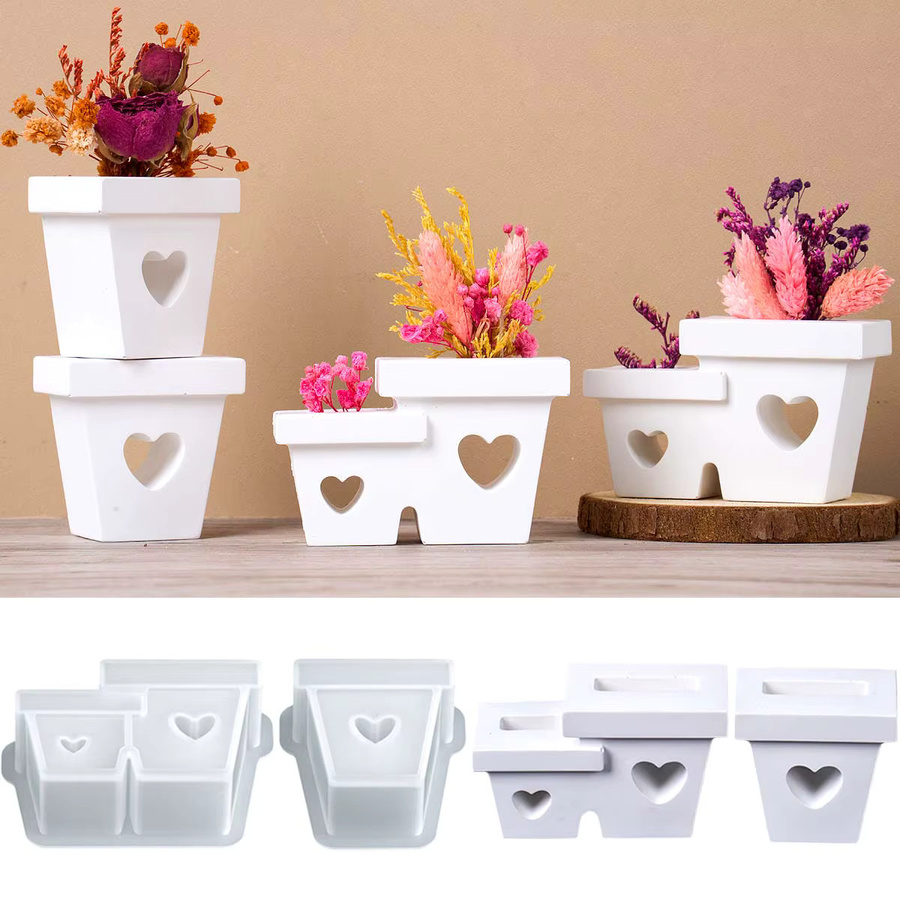 UDOCOOL Silikon Form für DIY Hohl Plug-in Vasen zur Gestaltung von Gips- und Harz-Blumengestecken in Weiß - Bild 2