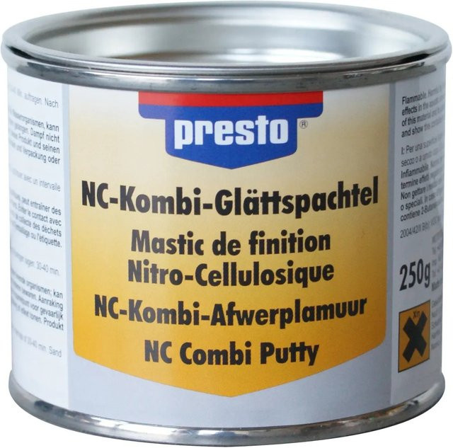 Presto Glättspachtel NC, lösemittelbasiert, 250 g, Weiß/Grün - Bild 1