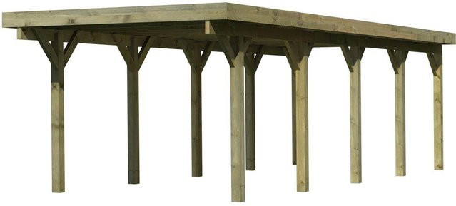 Karibu Einzelcarport Classic 3 Variante A mit PVCDach in Grün, B/T: 273 x 778 cm - Bild 4