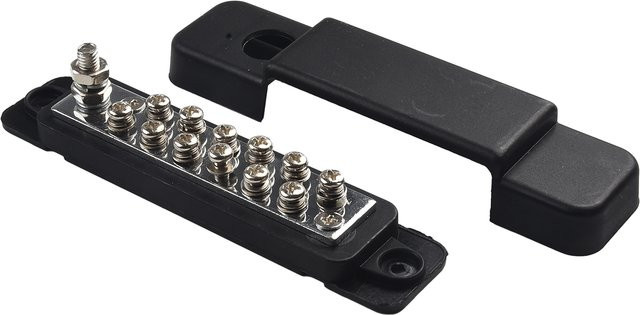 12-Punkt-Batterie-Stromverteilerblock Sammelschiene für 12 V und 180 A in Rot und Schwarz - Bild 1