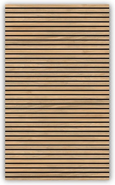 Walllux Duschrückwand Eiche Streifen in Holzoptik aus Alu-Verbund, Farbe Braun, B/H: 150 x 255 cm, Stärke: 3 mm - Bild 1