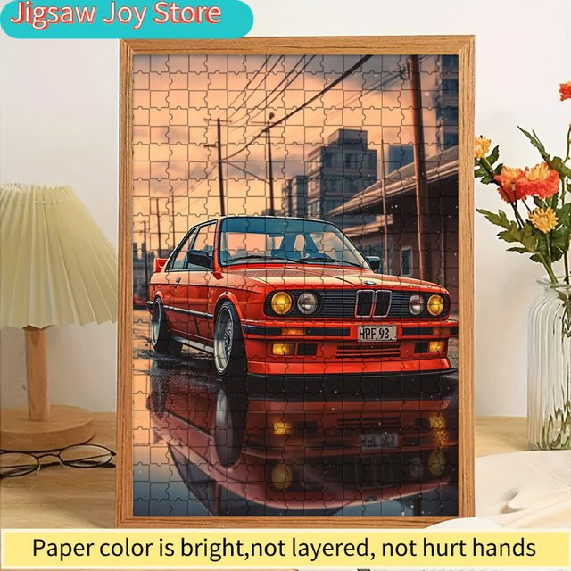 Rastar BMW E30 Sportwagen, Papier-Puzzle, Orange - Bild 1