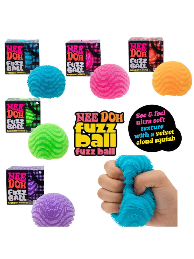 Nee Doh Wonder Waves Fuzz Ball, Texturierter Sensorischer Quetschball - Bild 6