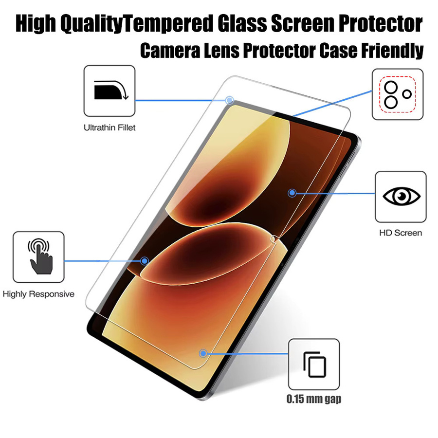 2 Stück Displayschutzfolie aus gehärtetem Glas für Xiaomi Pad 8 Pro 11.2, transparent - Bild 2