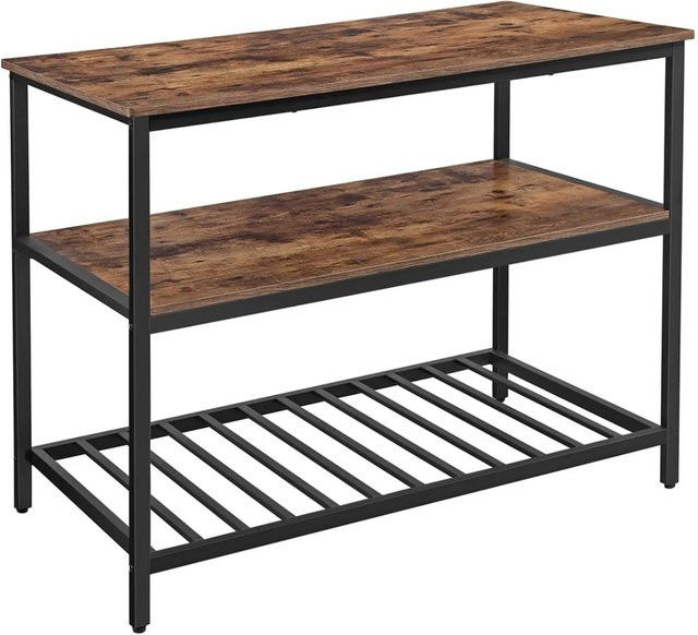 Vasagle Küchenregal mit 3 Ablagen in Braun-Schwarz, B/T/H: 60 x 30 x 90 cm - Bild 1