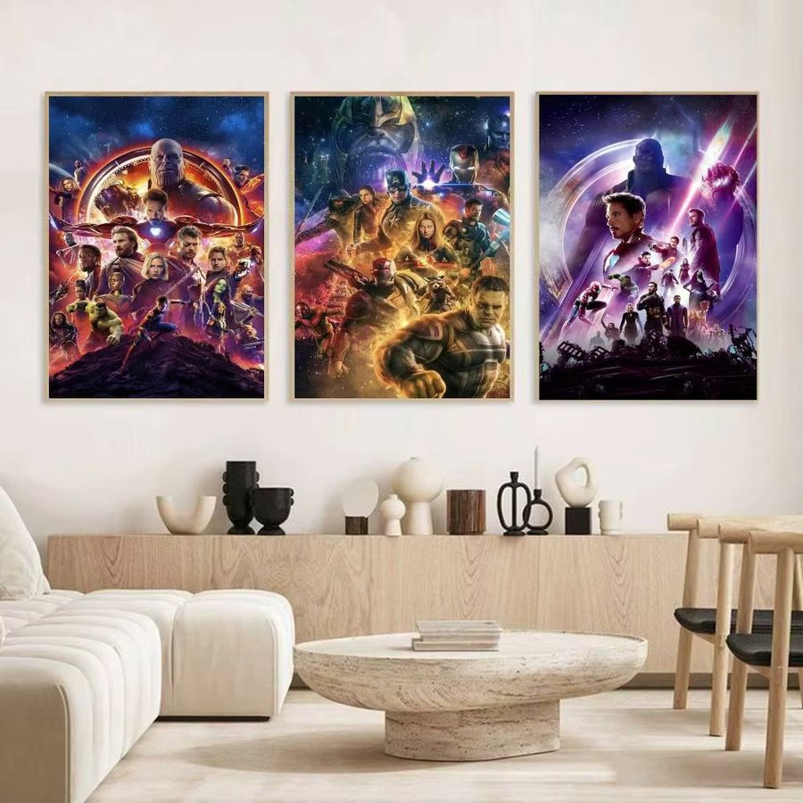 Selbstklebendes Avengers Infinity War Filmplakat aus Papier in Mehrfarbig, Rechteckig - Bild 3