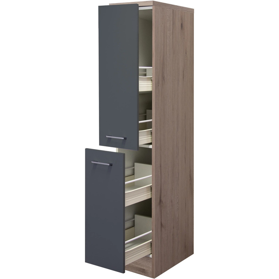 Flex-Well Küchen-Apothekerschrank Morena Grau Matt B/H/T: 30 x 161 x 60 cm - Bild 2