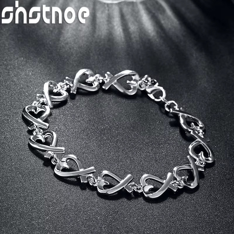 Armband 925 Silber, Herz, Damen - Bild 3