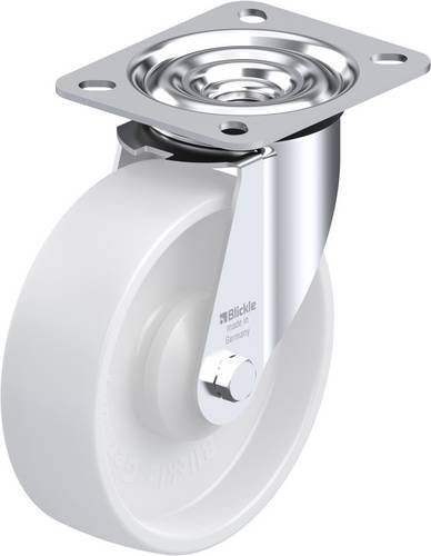 Blickle Lenkrolle LE-PO 125KA aus Stahl und Kunststoff, weiß, Rad-Durchmesser: 125 mm, Tragfähigkeit: 150 kg - Bild 1