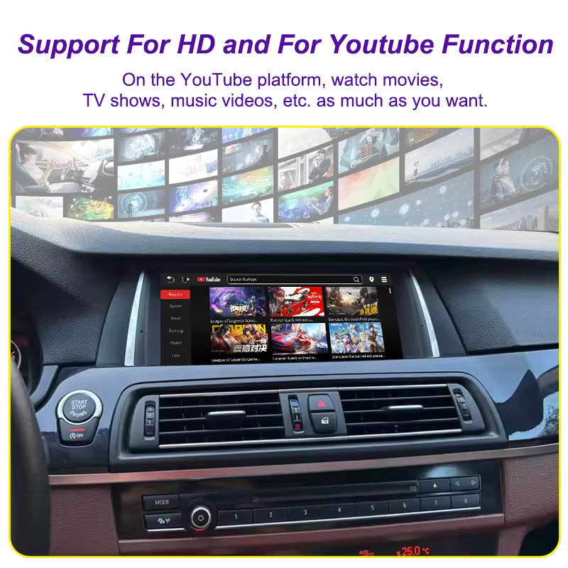 AUTOTOP 10,25 Zoll Linux Auto Multimedia System für BMW 5er F10 F11 (2010-2016) CIC NBT mit Carplay, Android Auto und Youtube in Schwarz - Bild 6