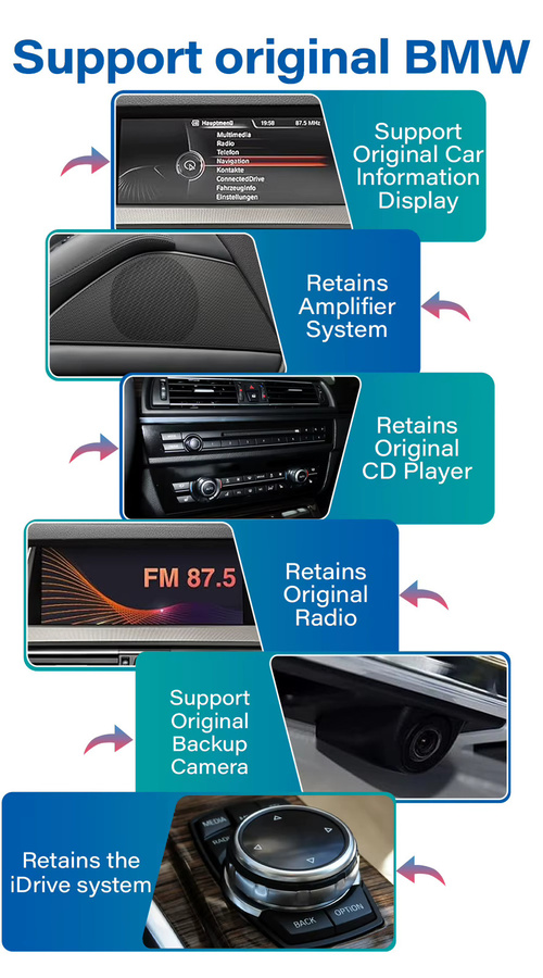 DMDNAVI Android Autoradio mit 8,8 Zoll Display für BMW 5er Serie E60 E61 E63 (2004-2008), Android 15, 8GB RAM, 64GB Speicher, mit Android Auto, Carplay, GPS-Navigation und Multimedia-Funktionen, Schwarz - Bild 2