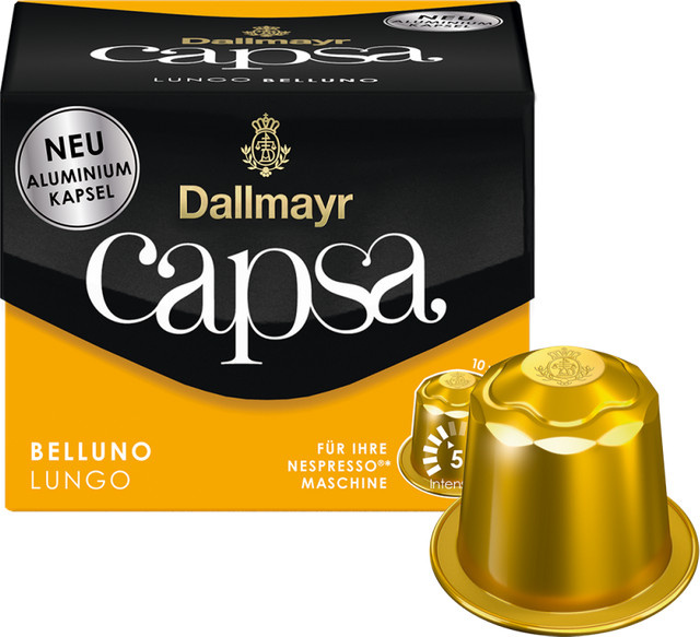 Dallmayr capsa Lungo Belluno Kaffeekapseln, Nespresso Original, 10 Stück - Bild 1