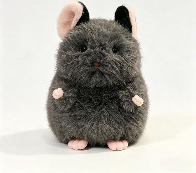 Yiran toy Chinchilla Plüschtier, Grau, 15cm - Bild 1