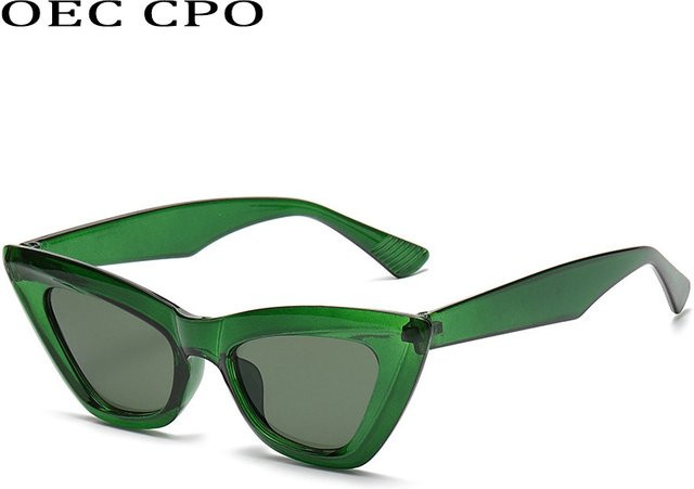 OEC CPO Sonnenbrille Cat-Eye, Vollrand, Kunststoff, bunt, grün, Damen - Bild 1