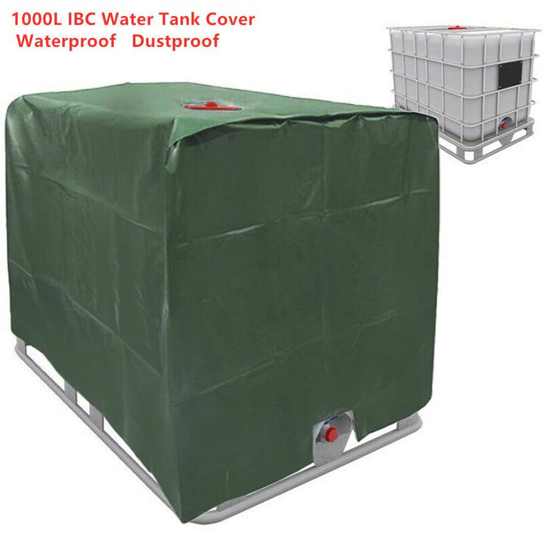MTMA Schutzhülle für 1000l IBC-Container aus wasserdichtem Oxford-Stoff mit Aluminiumfolien-Beschichtung, UV-beständig und staubdicht, Farbe: Schwarz - Bild 2