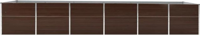 furnicato Garten-Hochbeet aus verzinktem Stahl in Braun, B/T/H: 480 x 80 x 77 cm - Bild 1