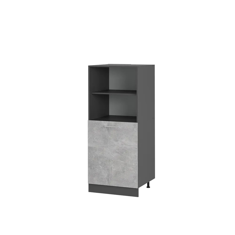 Vicco R-Line Herdbauschrank in Betonoptik, Farbe Anthrazit/Grau, B/T/H: 60 x 57,2 x 143 cm - Bild 2